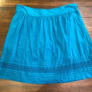 Loft a-line skirt in a dark teal color in size 8